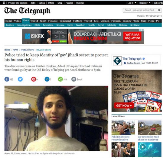 Haber | Eşcinsel cihatçı kriz çıkardı